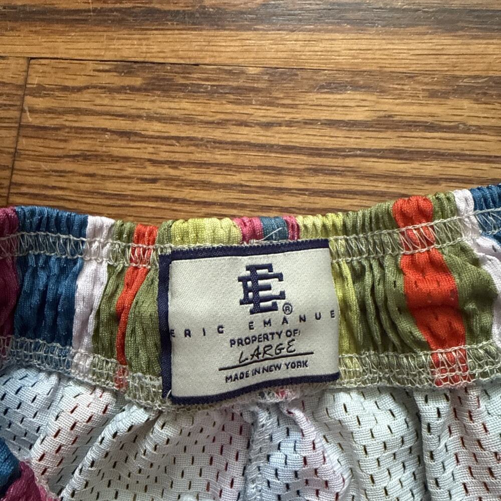Eric Emmanuel Basic Mesh Shorts "Multi Stripe" Si… - image 3